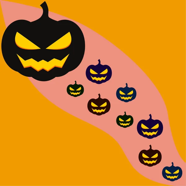 Fondo Halloween Tarjeta Ilustración Vectorial — Vector de stock