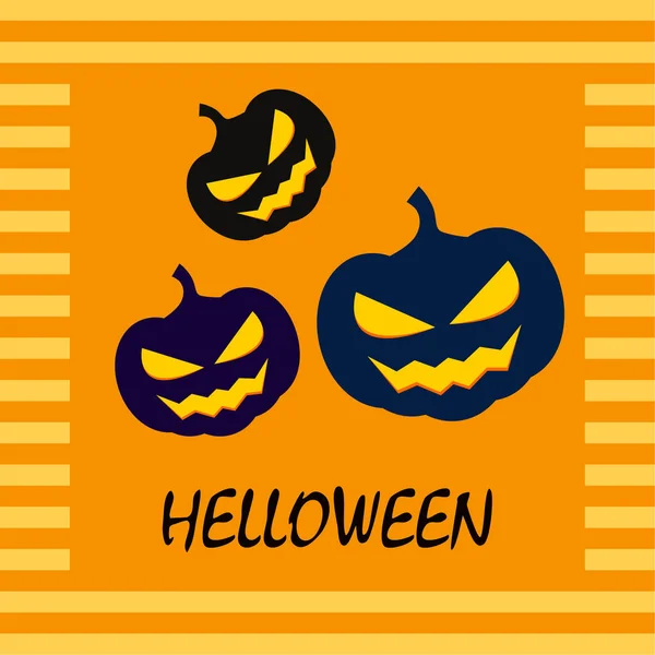 Halloween Hintergrund Mit Jack Laternen Vektorillustration — Stockvektor