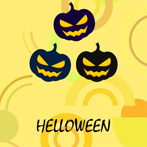 Halloween Háttér Sütőtök Vektor Illusztráció — Stock Vector