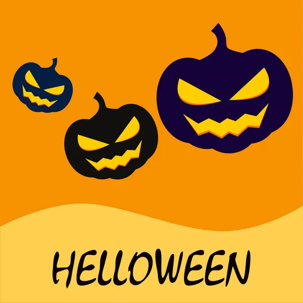 Halloween Hintergrund Mit Jack Laternen Vektorillustration — Stockvektor