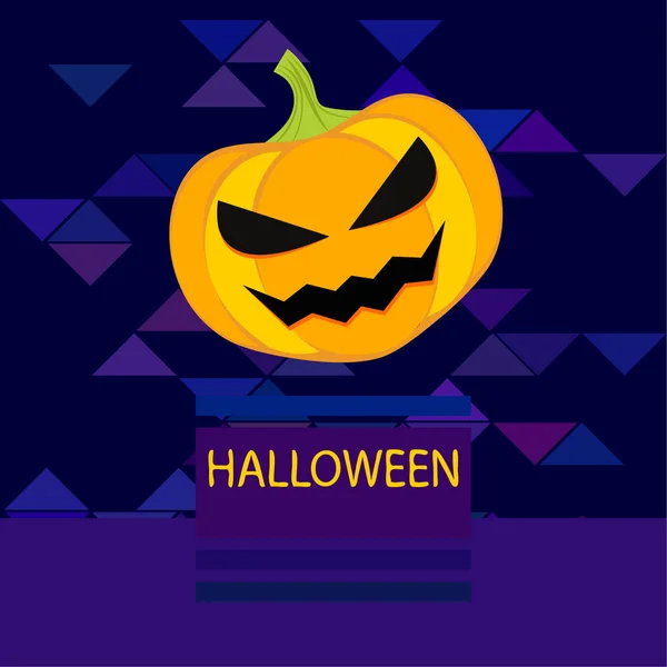 Halloween Zucca Illustrazione Vettore Sfondo — Vettoriale Stock