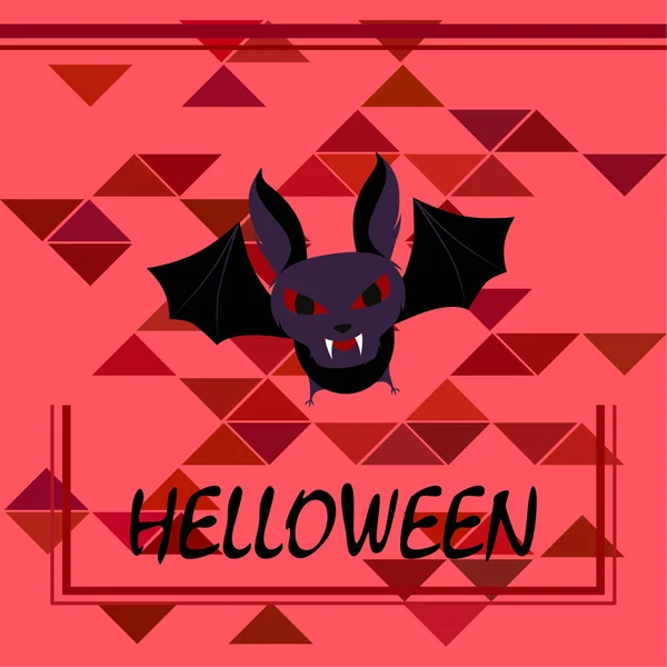 Halloween Murciélago Ilustración Vector Fondo — Vector de stock