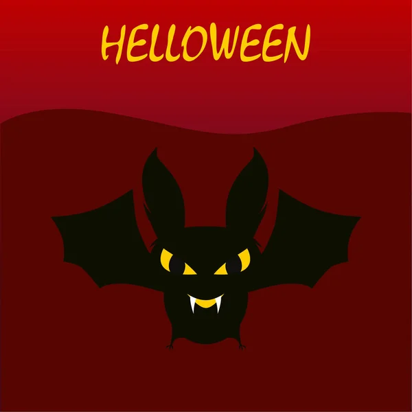 Halloween Netopýři Halloween Plakát Vektorové Ilustrace — Stockový vektor