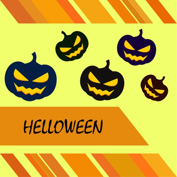 Halloween Background Jack Lanterns Vector Illustration — Stock Vector
