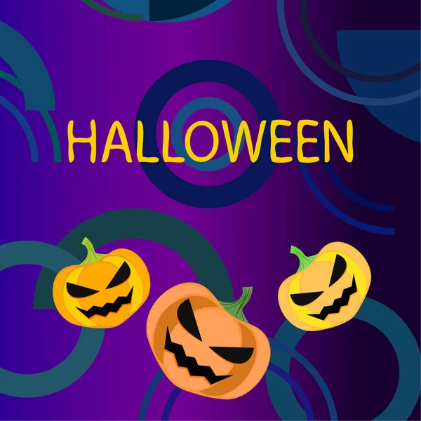 Halloween Tök Háttér Vektor Illusztráció — Stock Vector