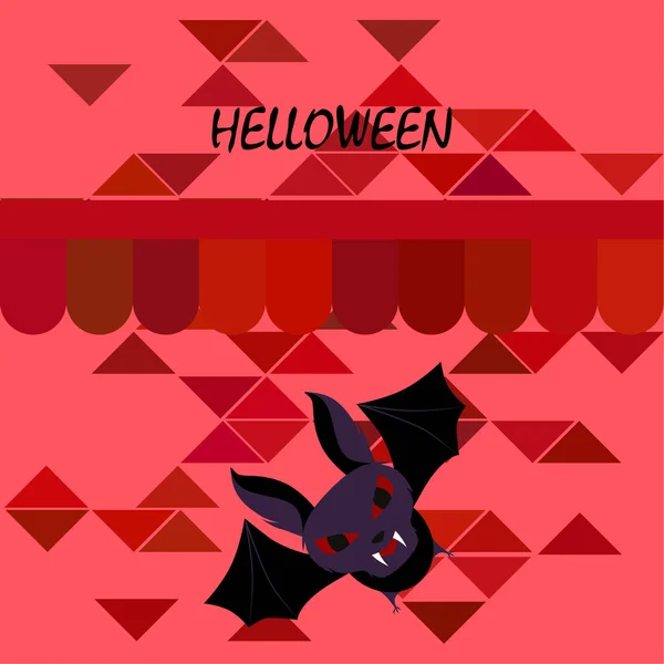 Halloween Murciélago Ilustración Vector Fondo — Vector de stock