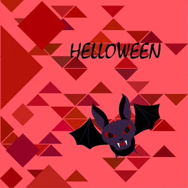 Halloween Bat Ilustração Vetor Fundo — Vetor de Stock