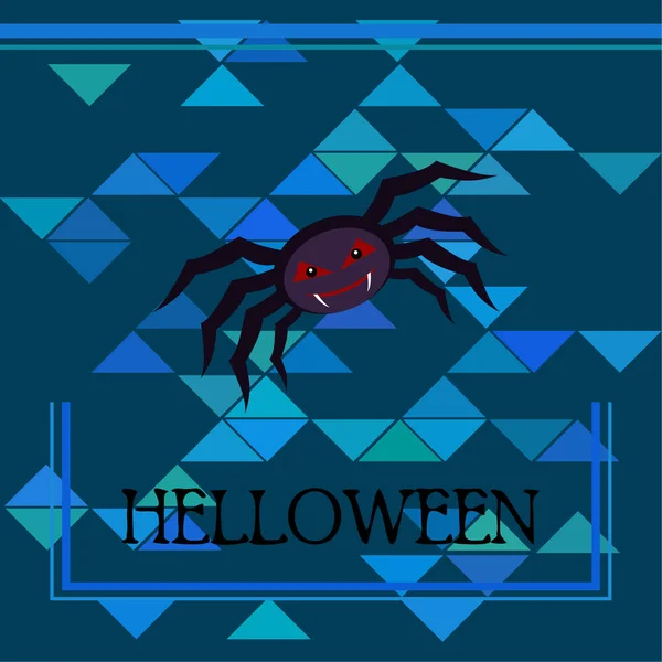 Halloween Araña Ilustración Vector Fondo — Vector de stock