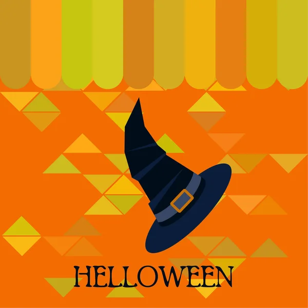 Halloween Cappello Vettoriale Sfondo Vettoriale Illustrazione — Vettoriale Stock