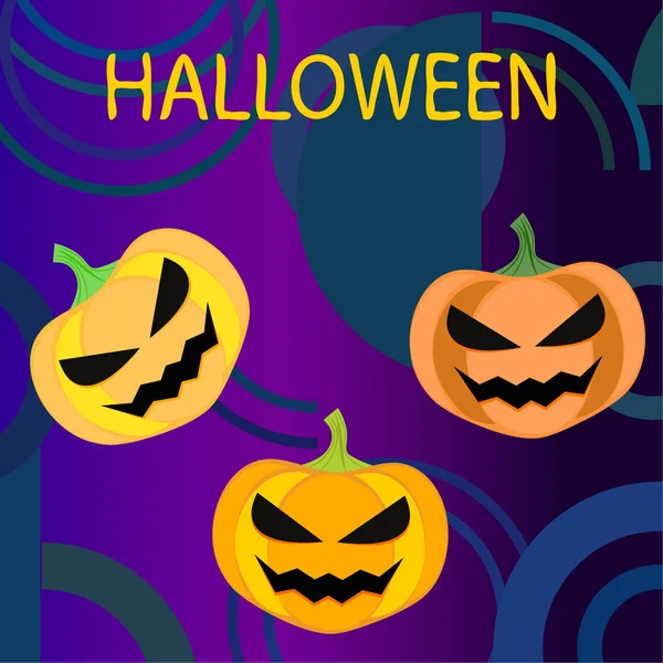 Halloween Kürbisse Hintergrund Vektorillustration — Stockvektor