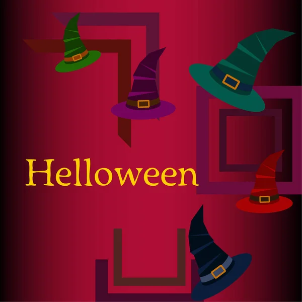 Хэллоуин Ведьмы Шляпы Векторные Фон — стоковый вектор