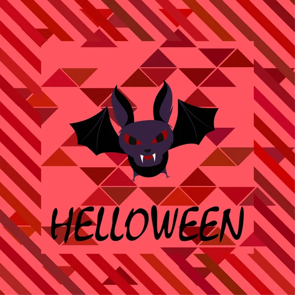 Halloween Bat Ilustrace Vektorové Pozadí — Stockový vektor