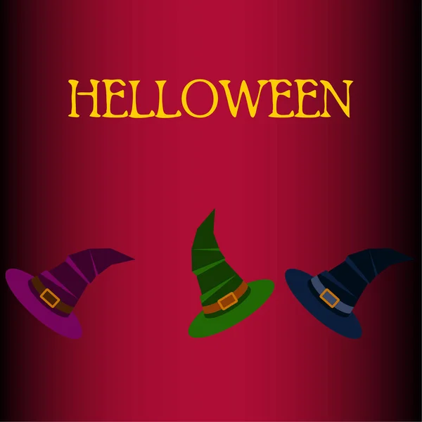 Хэллоуин Шляпах Ведьм Хэллоуин — стоковый вектор