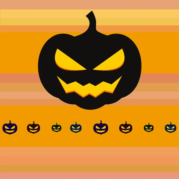 Halloween Citrouilles Illustration Vectoriel Fond — Image vectorielle