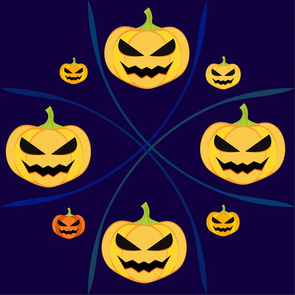 Fondo Halloween Ilustración Vectorial Tarjeta — Vector de stock