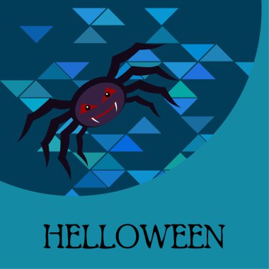 Halloween örümcek illüstrasyon vektör arka plan
