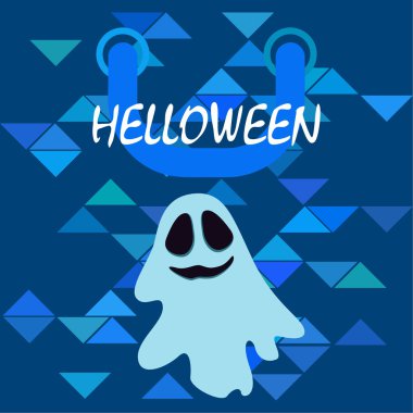 Cadılar Bayramı ruhu gece illüstrasyon vektör arka plan