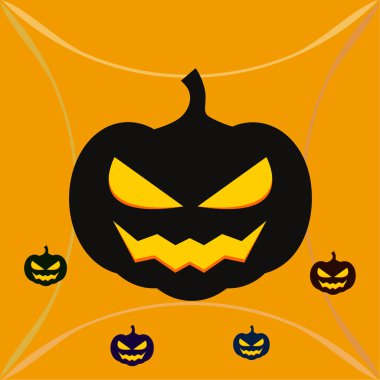Halloween pumpkins illüstrasyon vektör arka plan