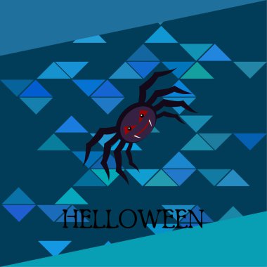 Halloween örümcek illüstrasyon vektör arka plan