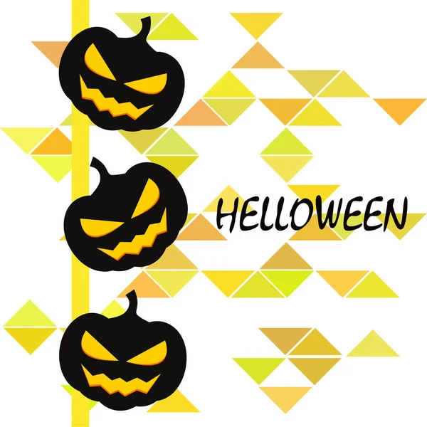 Halloween Hintergrund Mit Kürbissen Vektorillustration — Stockvektor