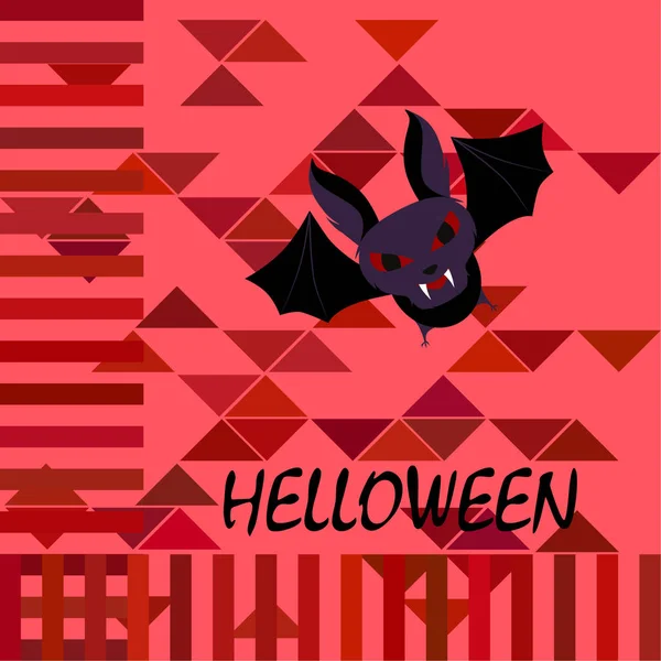 Halloween Murciélago Ilustración Vector Fondo — Vector de stock