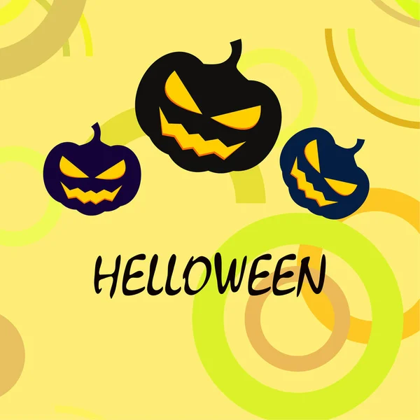 Fondo Halloween Con Calabazas Ilustración Vectorial — Archivo Imágenes Vectoriales