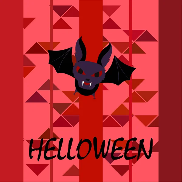 Halloween Murciélago Ilustración Vector Fondo — Vector de stock