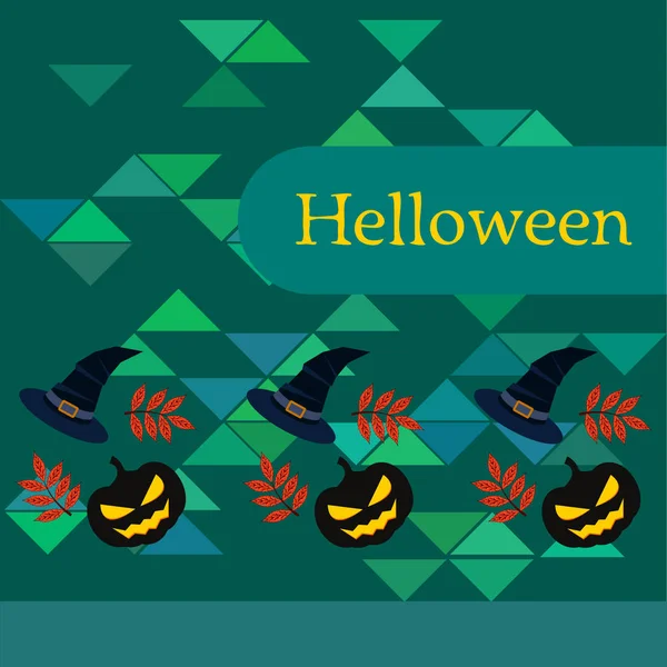 Halloween Calabazas Otoño Hojas Caídas Vector Fondo — Vector de stock