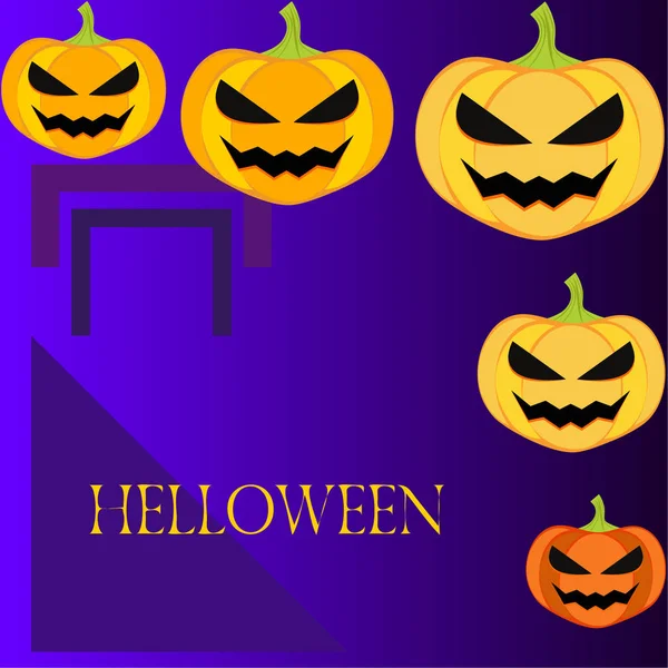 Halloween Hintergrund Vektorillustration Karte — Stockvektor