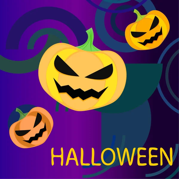 Halloween Tök Háttér Vektor Illusztráció — Stock Vector