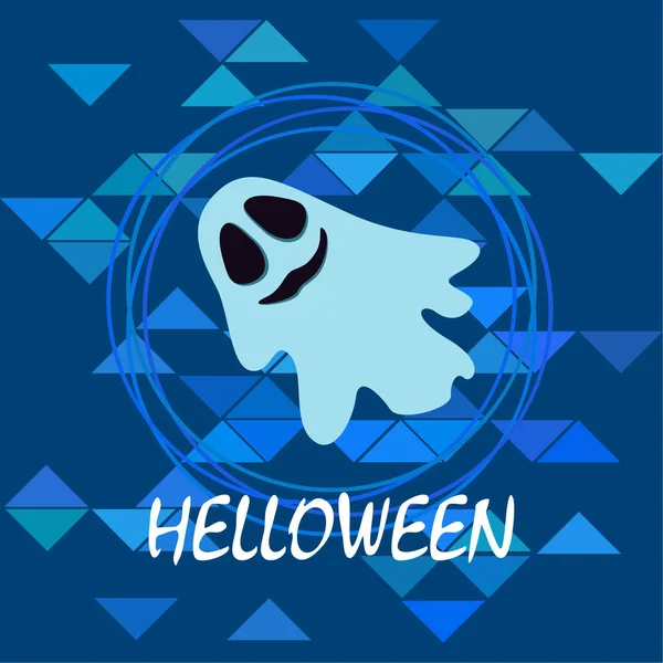 Halloween Duch Noční Ilustrace Vektorové Pozadí — Stockový vektor