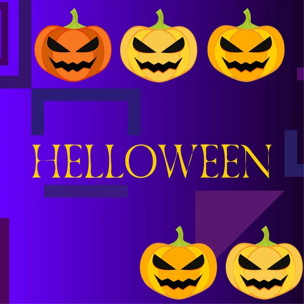 Fundo Halloween Ilustração Vetorial Cartão —  Vetores de Stock