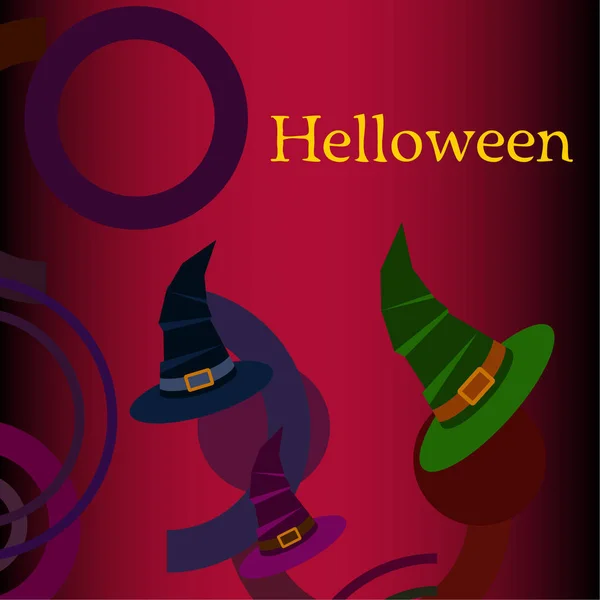 Хэллоуин Шляпах Ведьм Хэллоуин — стоковый вектор