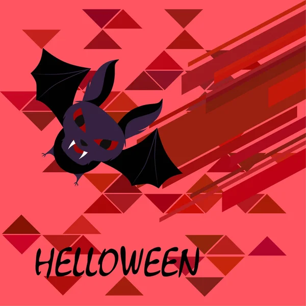 Halloween Murciélago Ilustración Vector Fondo — Vector de stock