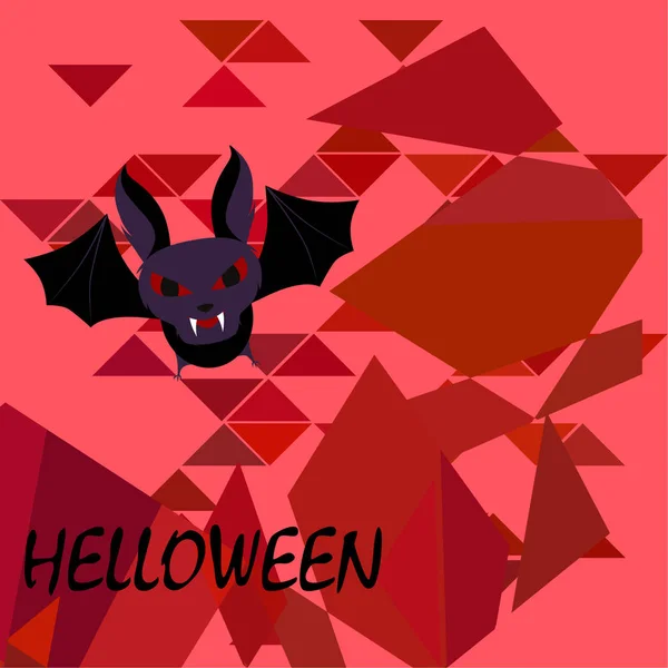 Halloween Fledermaus Illustration Vektor Hintergrund — Stockvektor