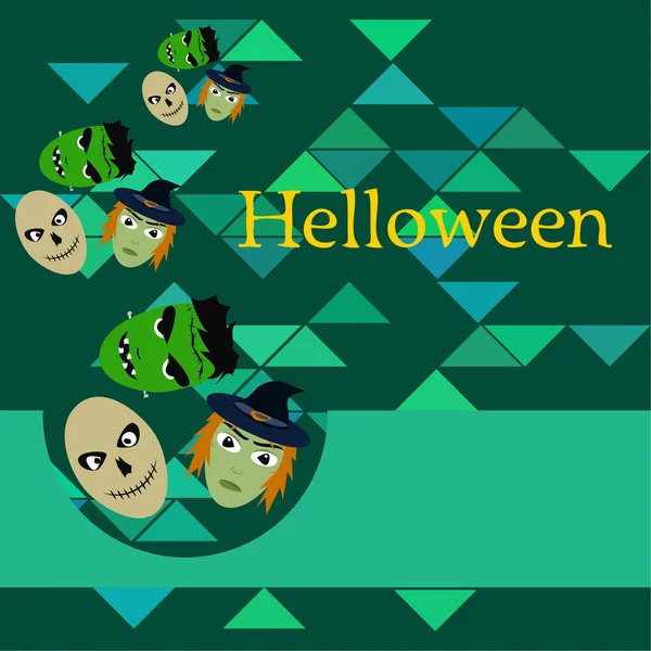 Halloween Podzim Lebky Vektorové Ilustrace — Stockový vektor