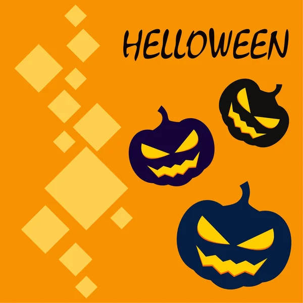 Halloween Hintergrund Mit Jack Laternen Vektorillustration — Stockvektor
