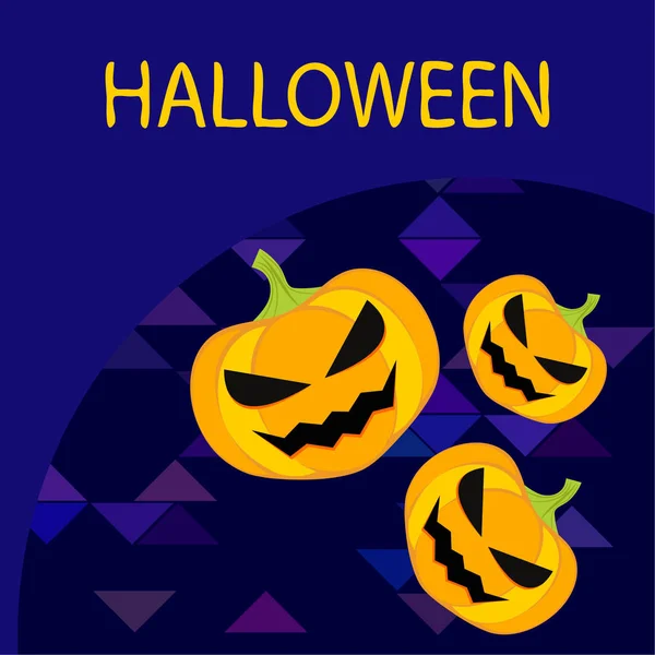 Halloween Dýně Ilustrace Vektorové Pozadí — Stockový vektor
