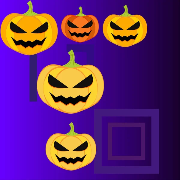 Fondo Halloween Ilustración Vectorial Tarjeta — Vector de stock