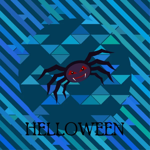Halloween Araña Ilustración Vector Fondo — Vector de stock