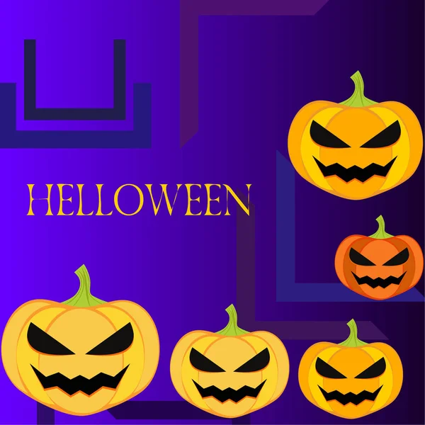 Halloween Háttér Vektor Illusztráció Kártya — Stock Vector