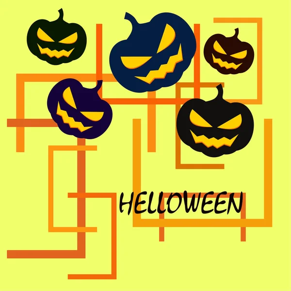 Halloween pumpkins, turuncu zemin üzerine fenerler