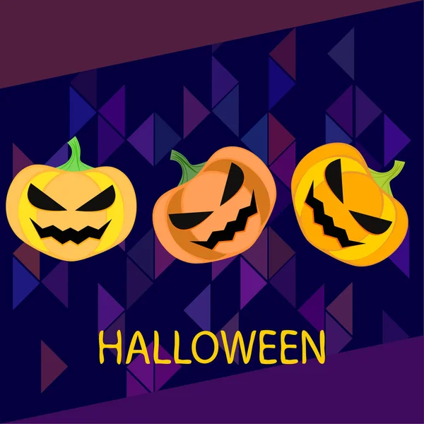 Halloween Lantaarns Pompoenen Achtergrond Vector Illustratie — Stockvector