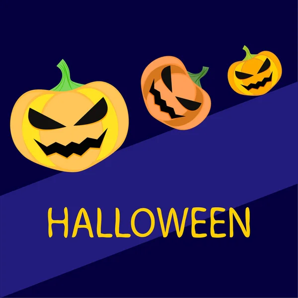 Halloween Achtergrond Vectorillustratie Kaart — Stockvector