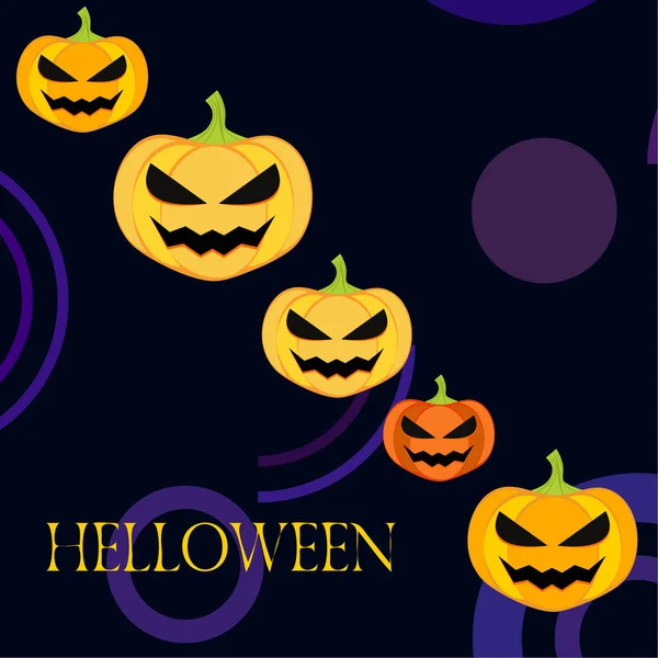 Sfondo Halloween Illustrazione Vettoriale Carta — Vettoriale Stock