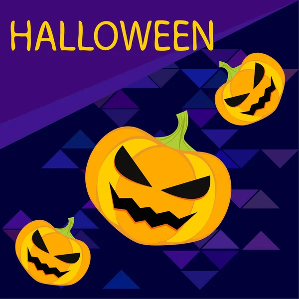 Halloween Zucche Illustrazione Vettore Sfondo — Vettoriale Stock