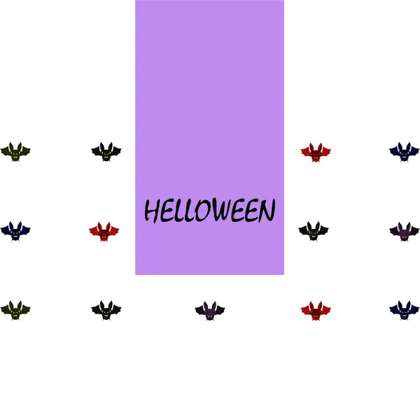 Halloween Denevérek Háttér Halloween Plakát Illusztráció Vektor — Stock Vector