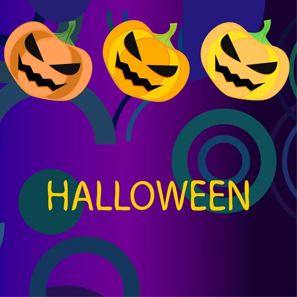 Sfondo Zucche Halloween Illustrazione Vettoriale — Vettoriale Stock