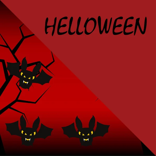 Fond Chauves Souris Halloween Carte Halloween Illustration Vectorielle — Image vectorielle