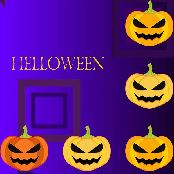 Halloween Hintergrund Vektorillustration Karte — Stockvektor